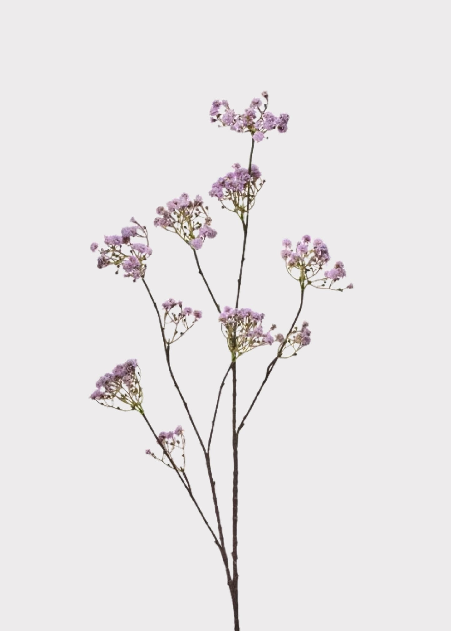 Lavender Purple Fake Yarrow Wildflower Branch - 44"