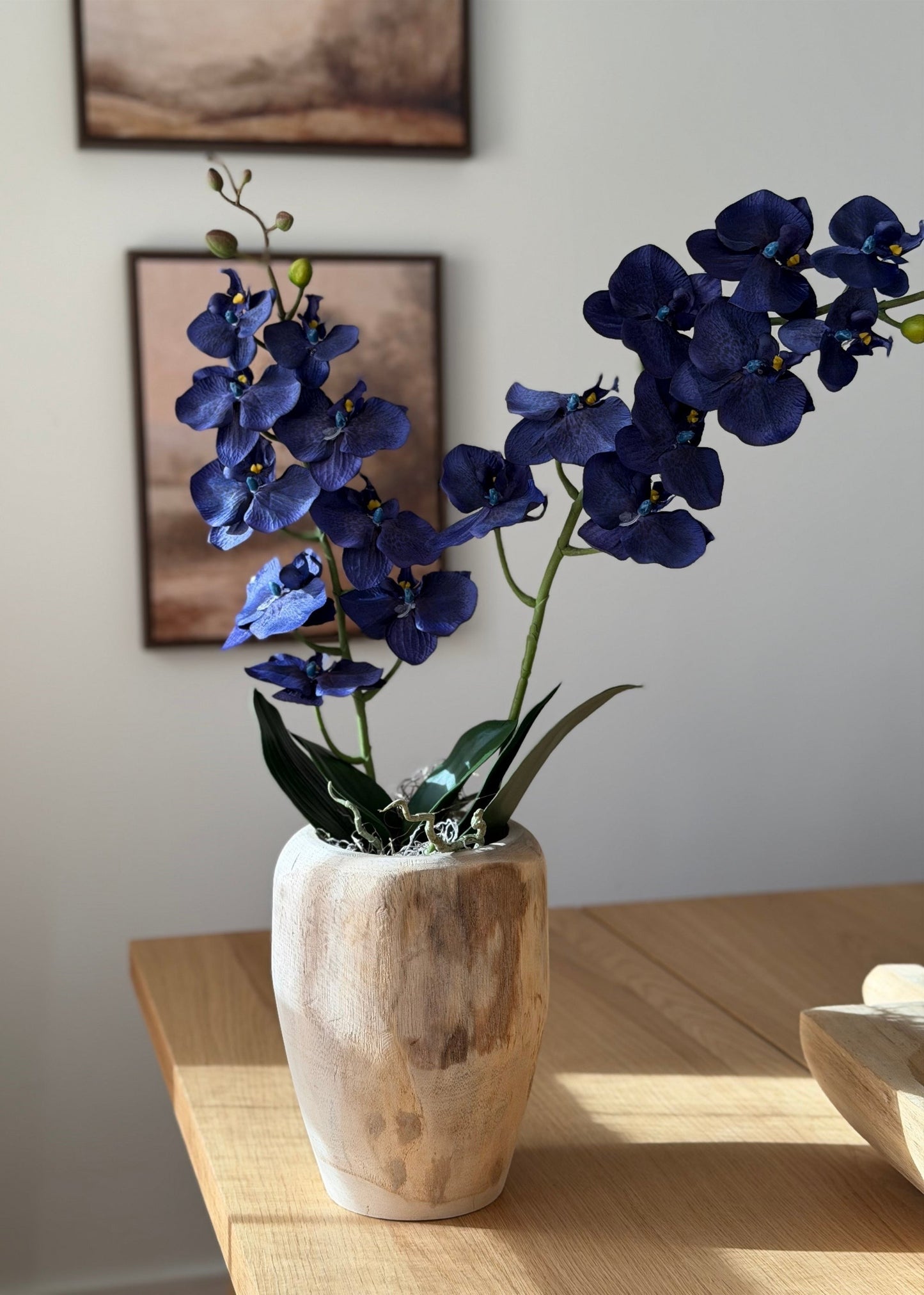 Large Wood Floral Vase - 9.5"