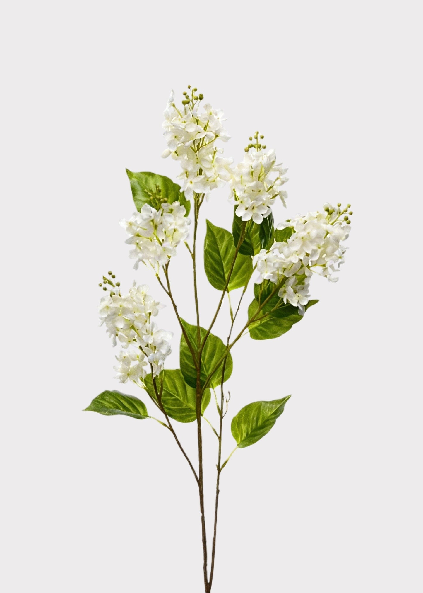 Artificial Spring Lilac Flower Branch in Cream - 40"