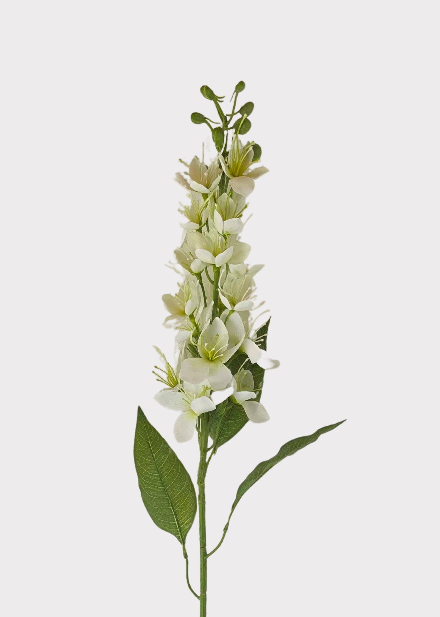 Tall White Honey Blossom Artificial Wildflower Stem - 32"