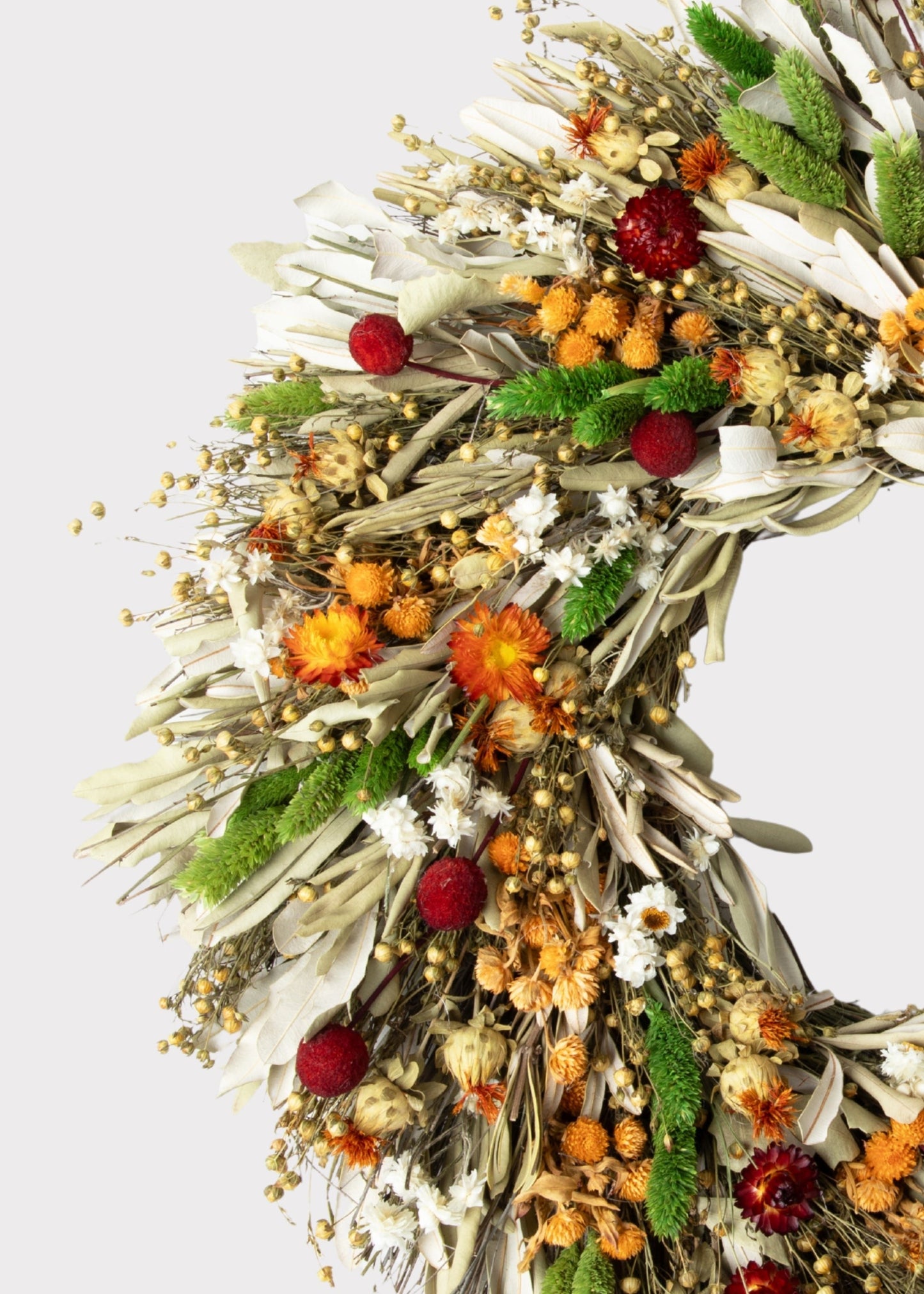 Bohemian Sunset Wreath Dried Flower Wreath - 22"