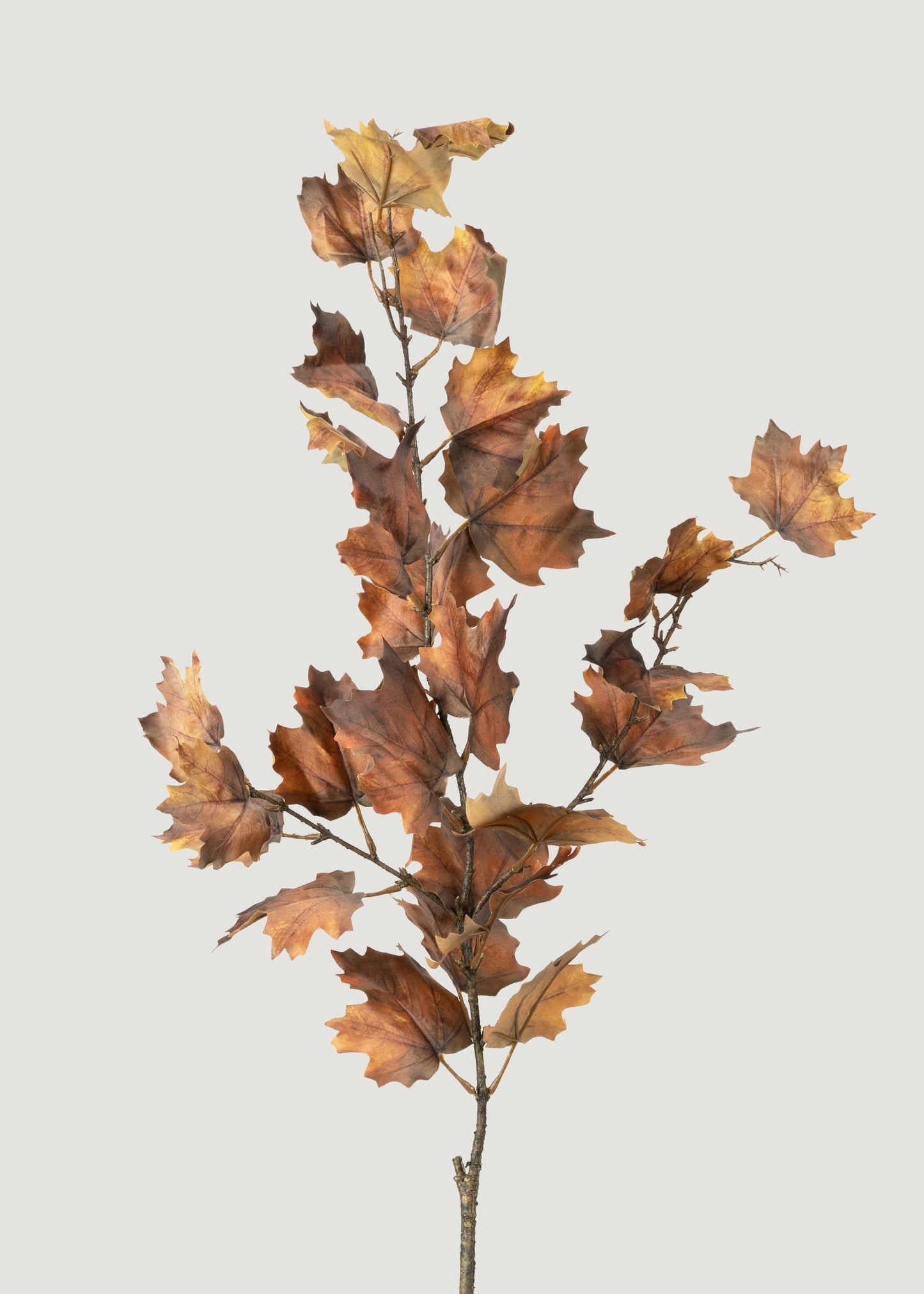 Nutmeg Brown Artificial Tall Maple Leaf Fall Branch - 47"