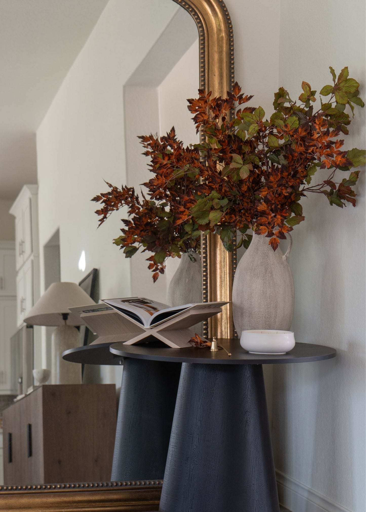 AfloralTM Faux Cimicifuga Leaf Spray in Brown - 31"