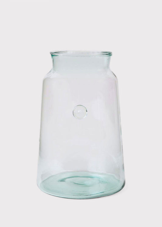 etúHOME Large French Mason Jar Vase - 14.25" Tall