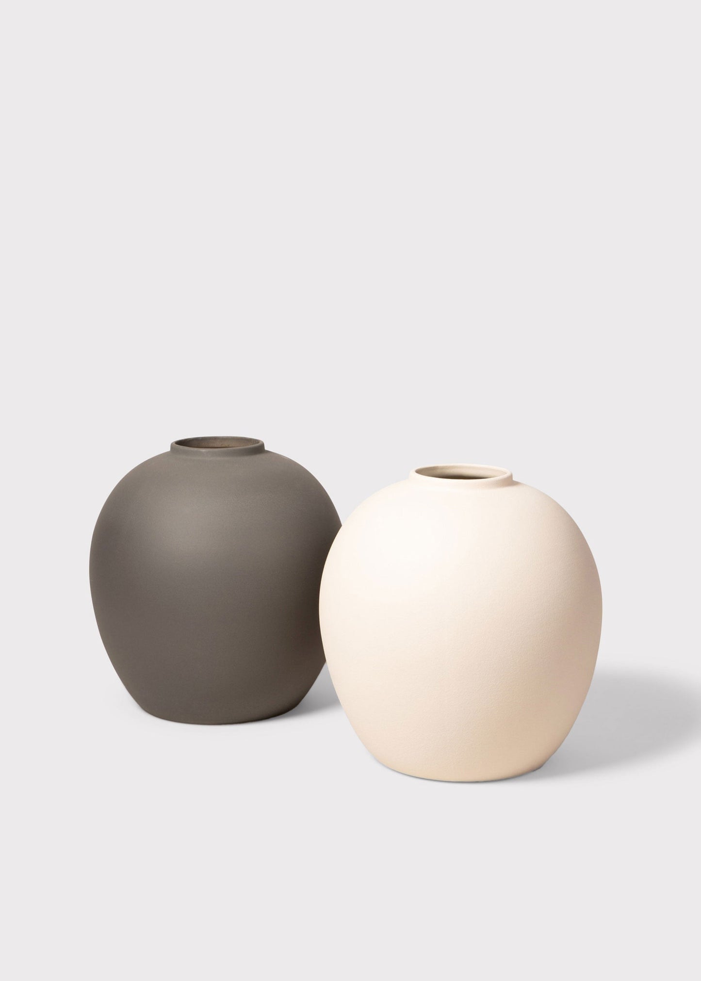 AfloralTM Edie Stoneware Vase in Matte Slate- 10.75"