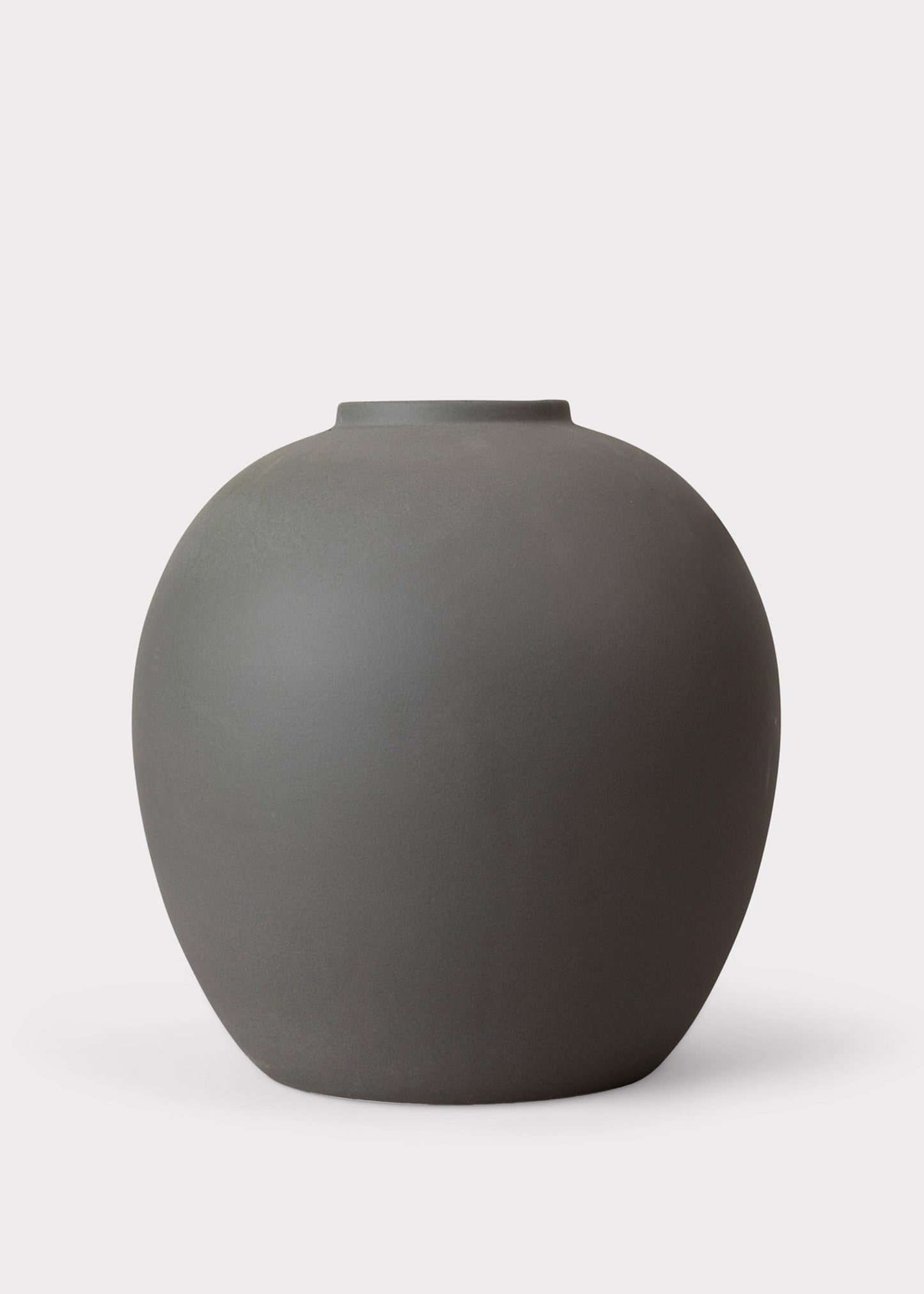 AfloralTM Edie Stoneware Vase in Matte Slate- 10.75"