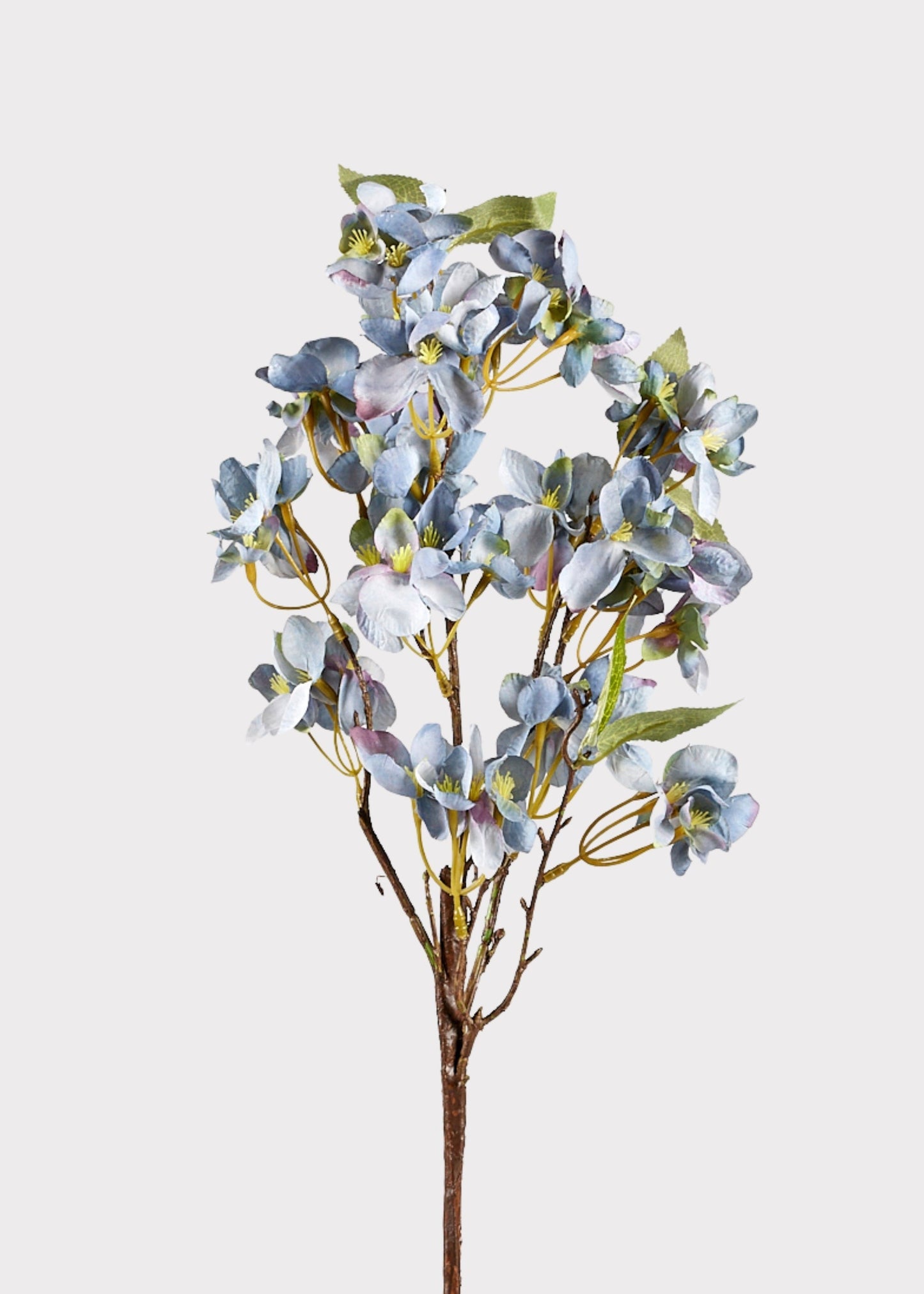 Dried Look Apple Blossom Fake Blooming Branch in Blue - 25"