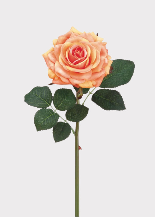 Real Touch Rose in Peach - 12"