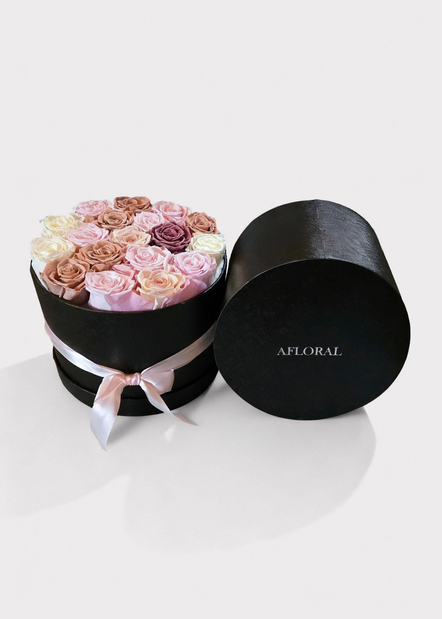 AfloralTM Preserved Rose Head Flower Gift Box - 18 Rose Heads