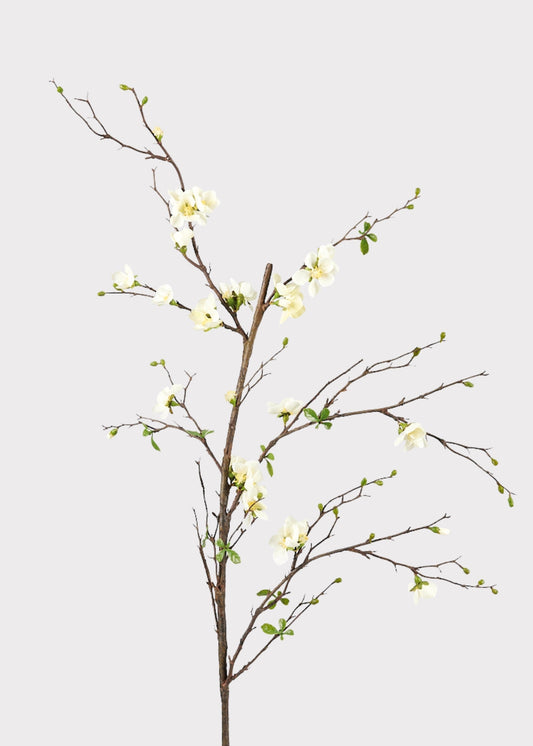 Premium Artificial Flowers - Cream Artificial Blossom Branch - 57"