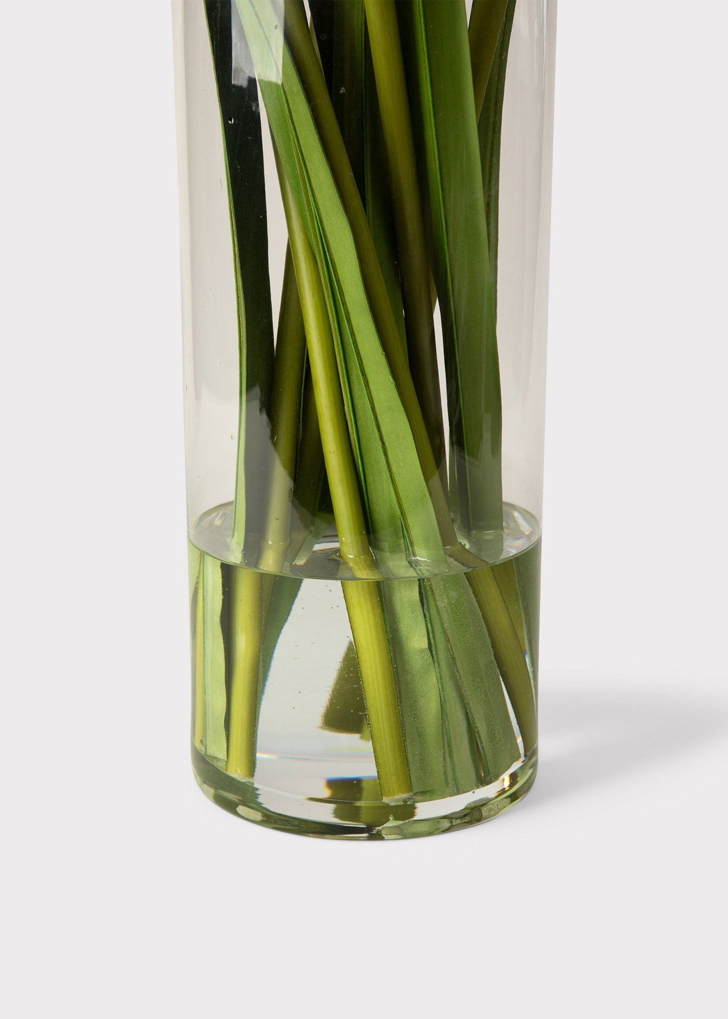 SALE - Blue Faux Agapanthus Flower Arrangement in Glass Vase - 31"