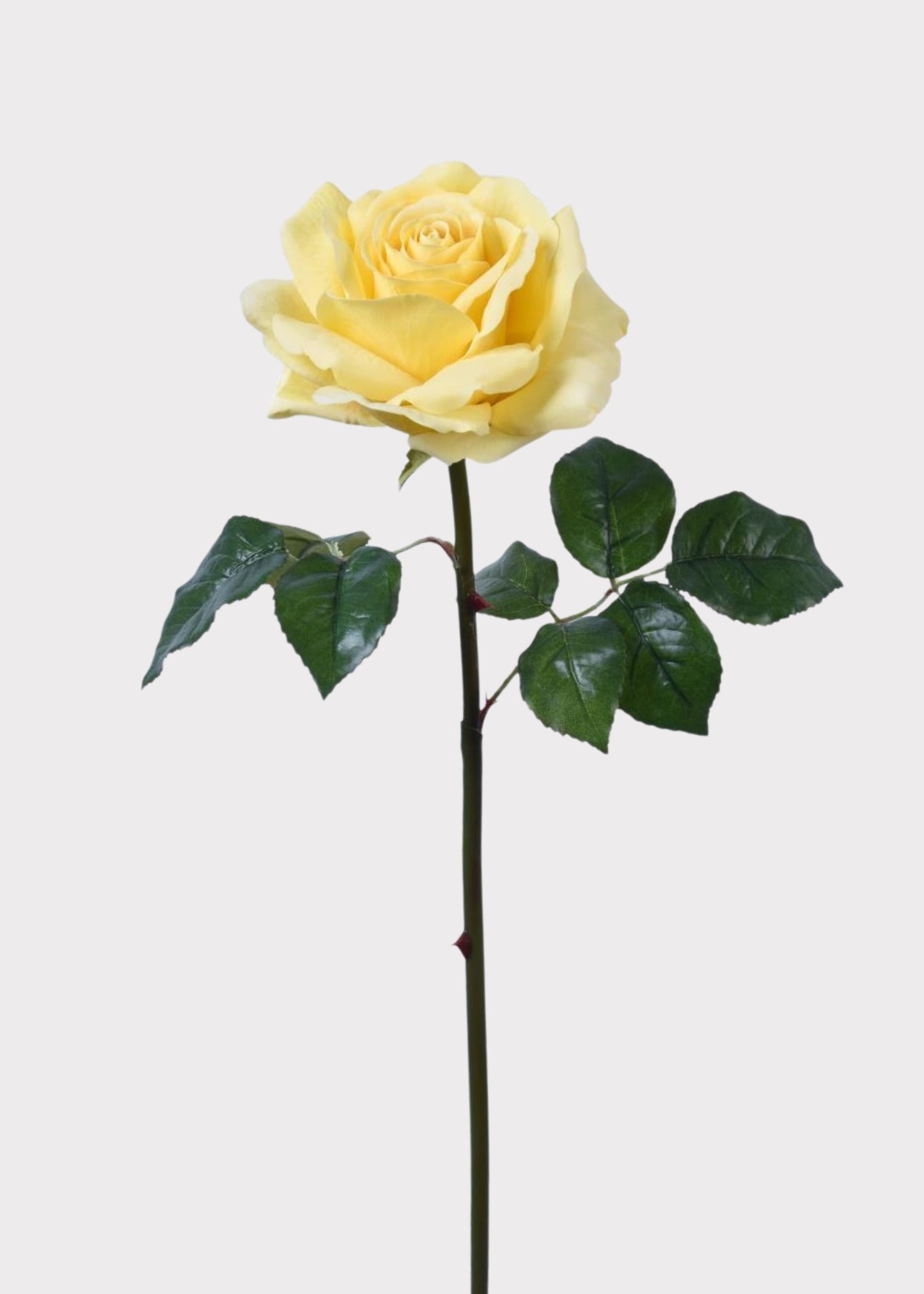 Yellow Artificial Natural Touch Rose - 35.25"