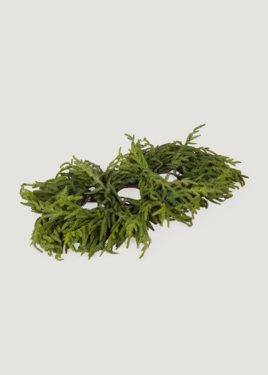 AfloralTM Real Touch Norfolk Pine 3-Pillar Candle Centerpiece - 36"