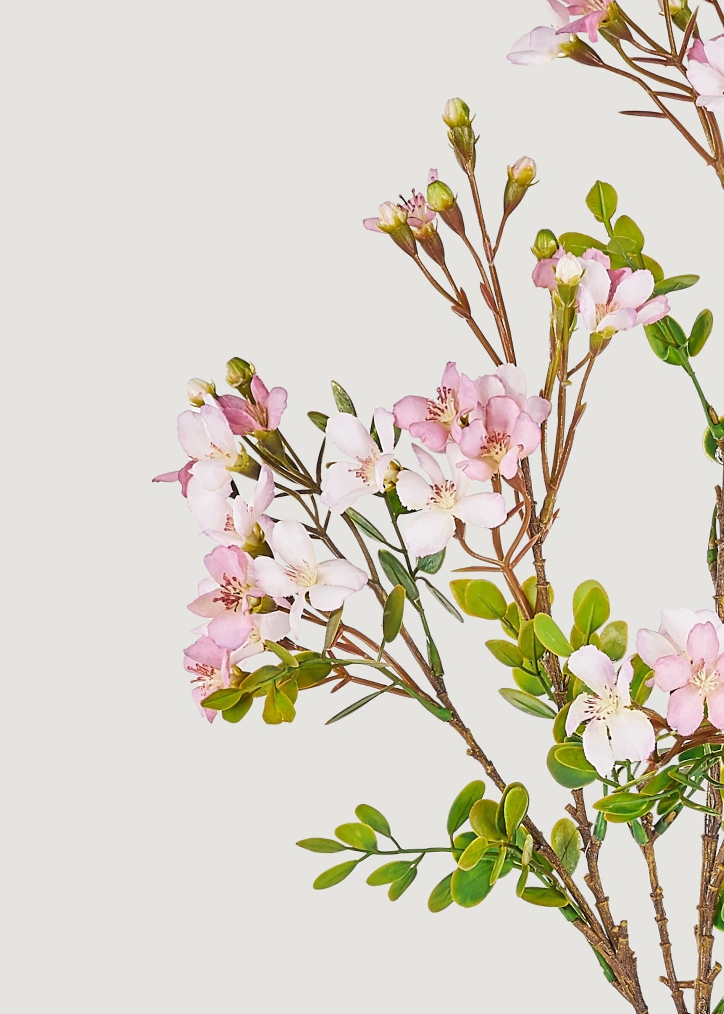 Artificial Blossom Flower Branch in Pale Pink - 33.5"