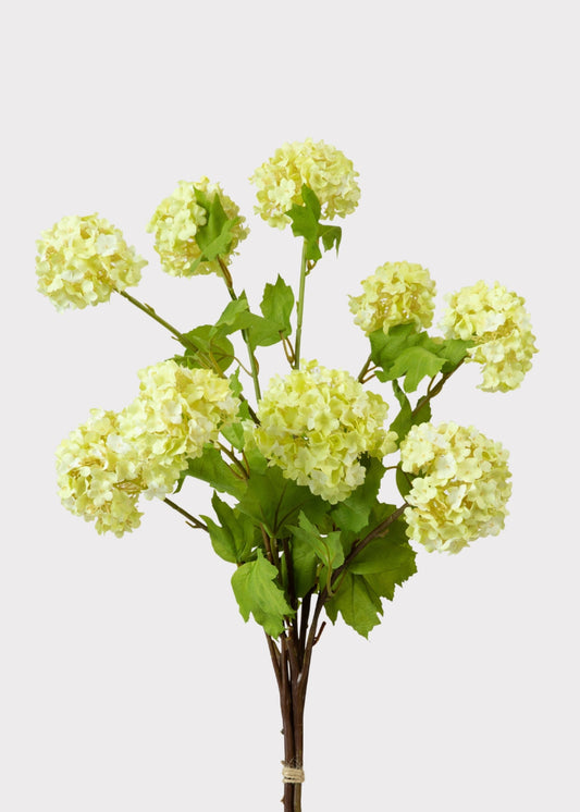 Honeydew Green Snowball Fake Flower Bundle - 31"