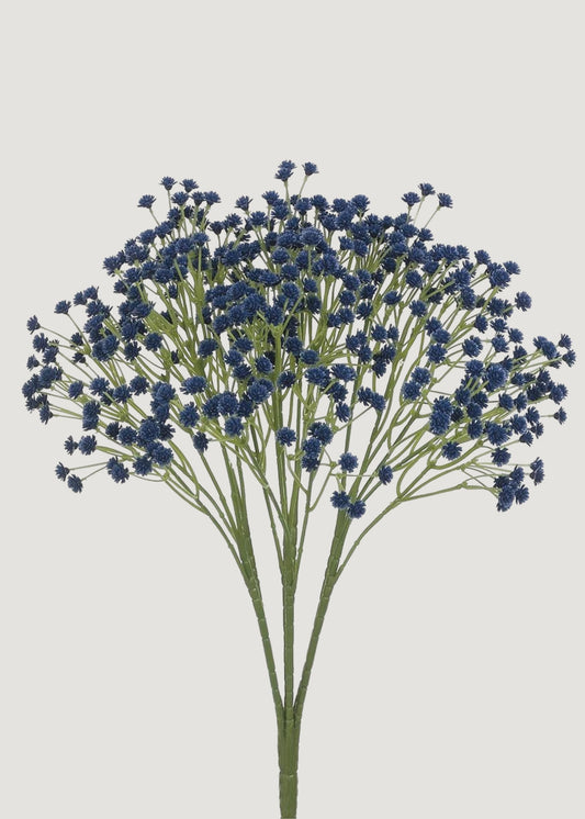 Blue Artificial Baby's Breath Flower Bush - 15"