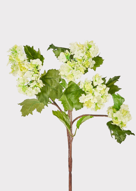 Green Artificial Snowball Flowers - 17"