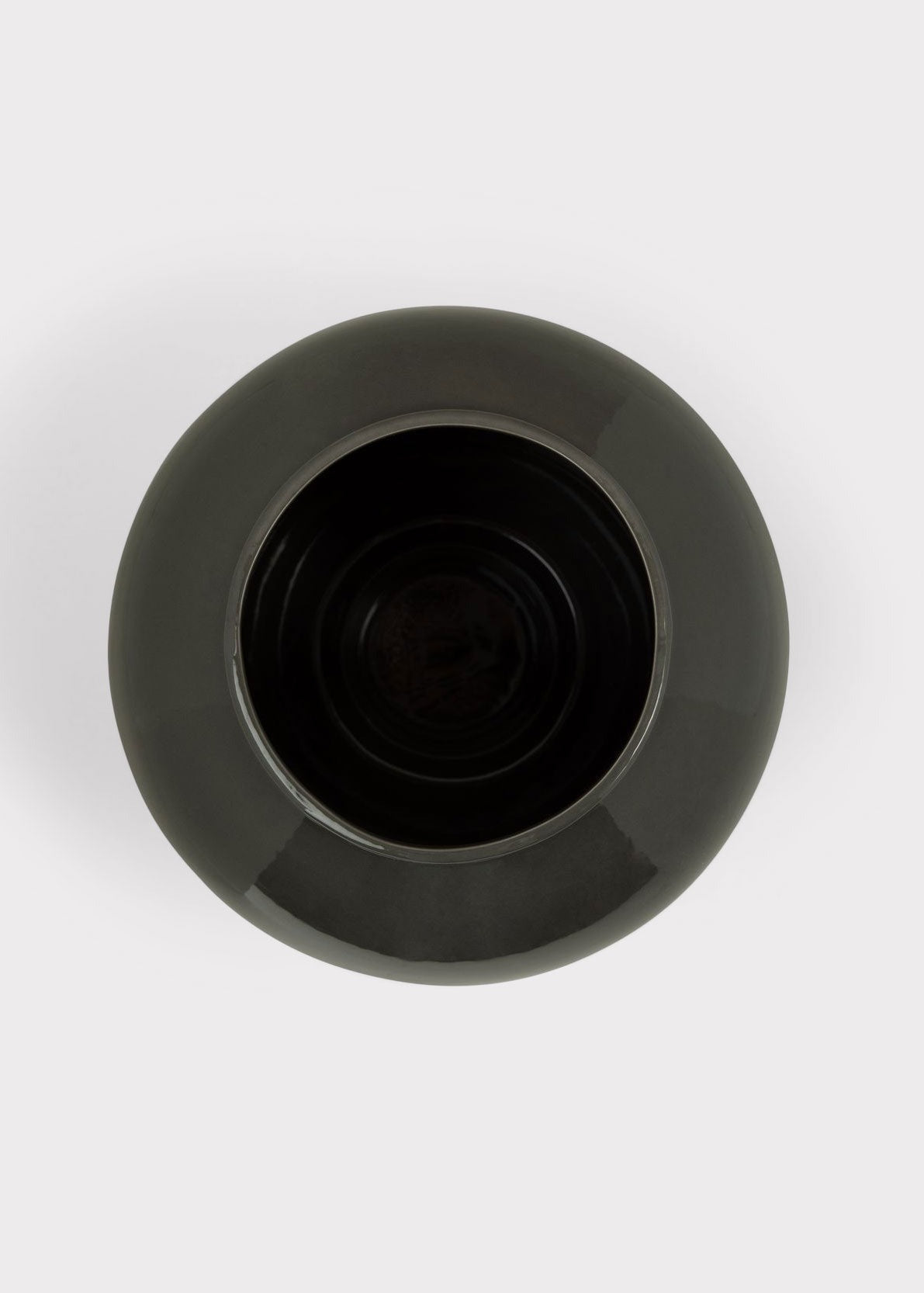 AfloralTM Ceramic Jar Vase in Glossy Slate - 11"