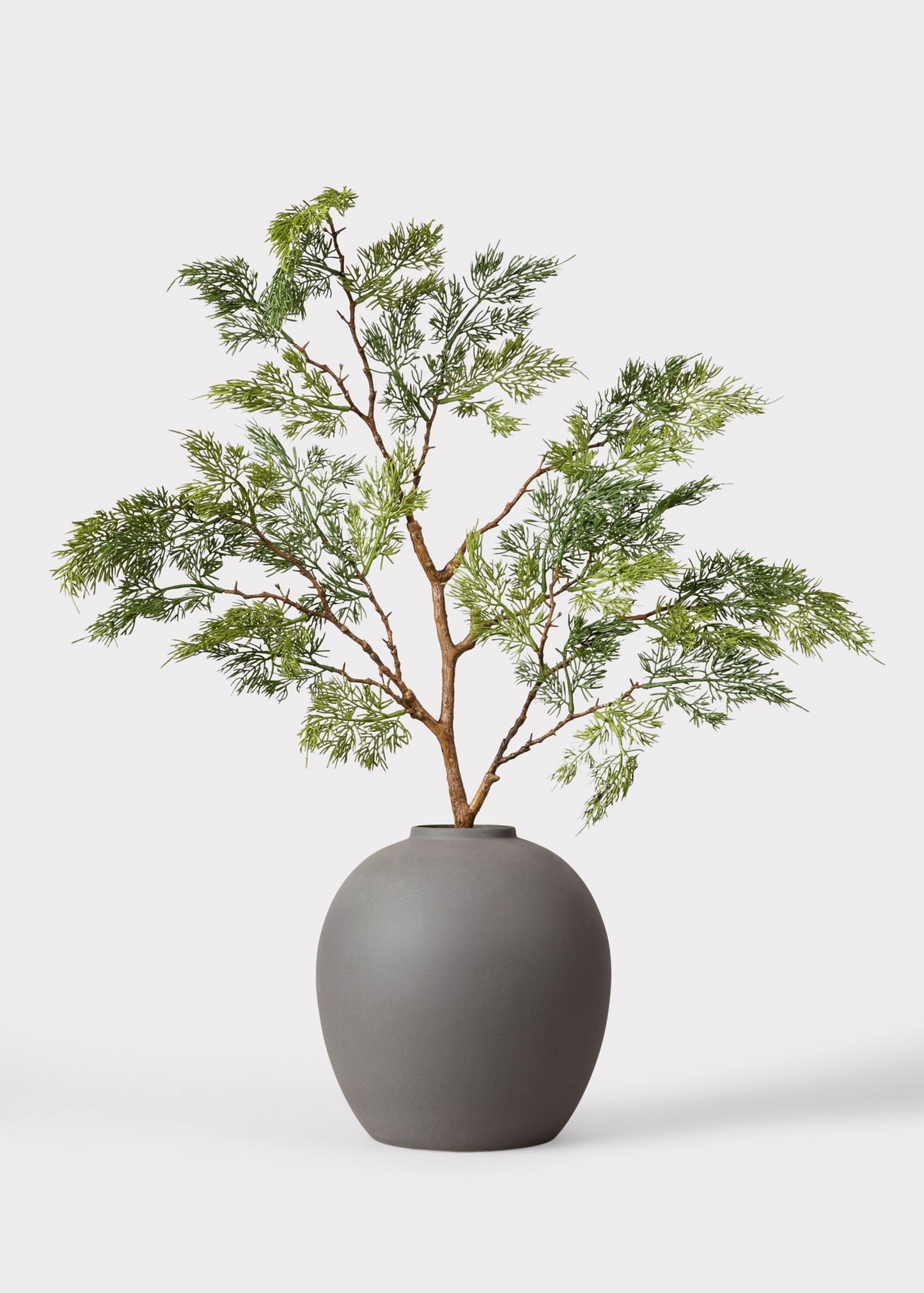 AfloralTM Edie Stoneware Vase in Matte Slate- 10.75"