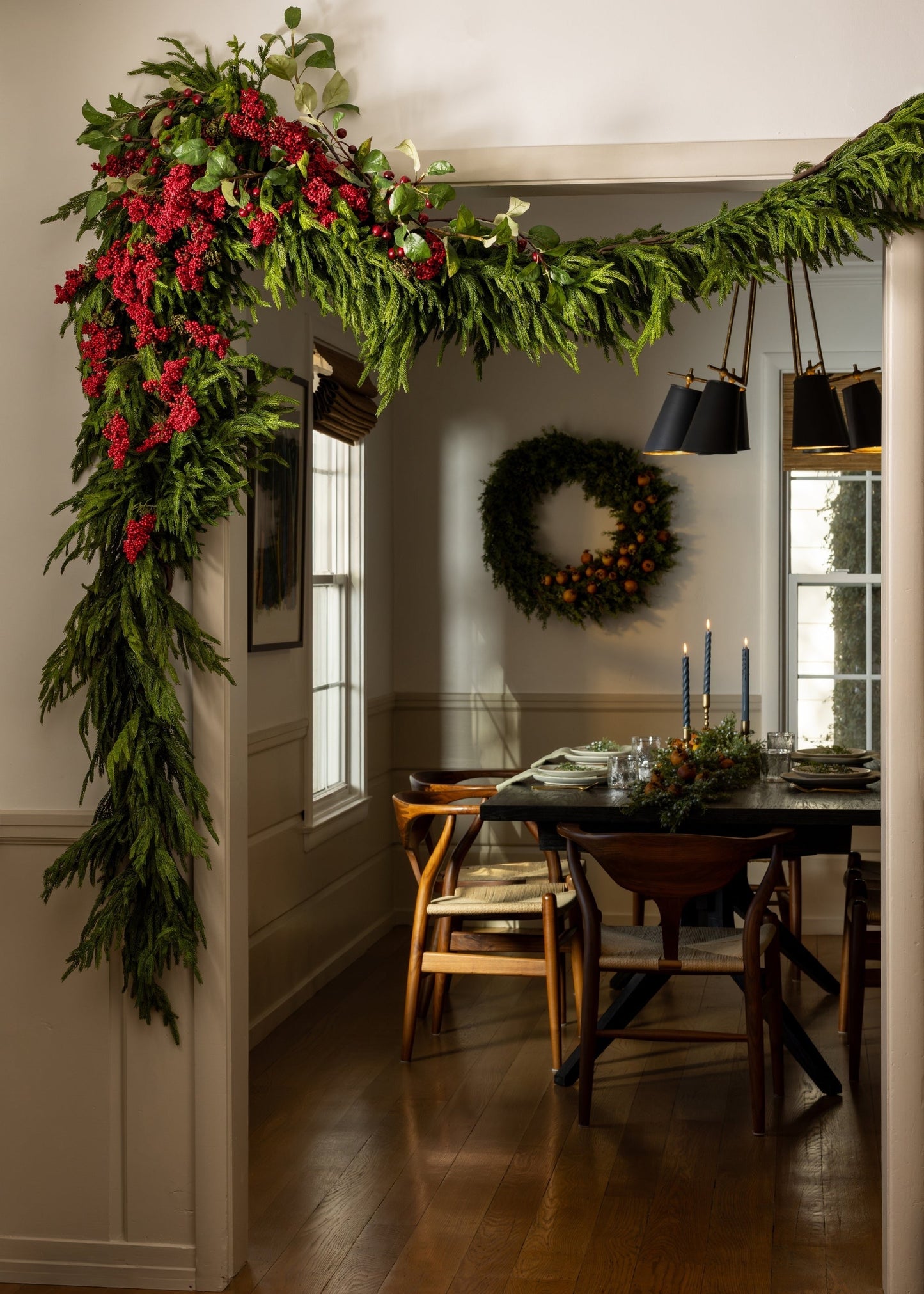 AfloralTM Real Touch Deluxe Norfolk Pine Garland - 96"