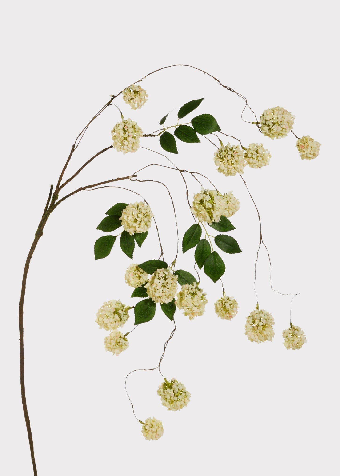 Green Mini Hydrangea Artificial Hanging Flower Branch - 52.5"