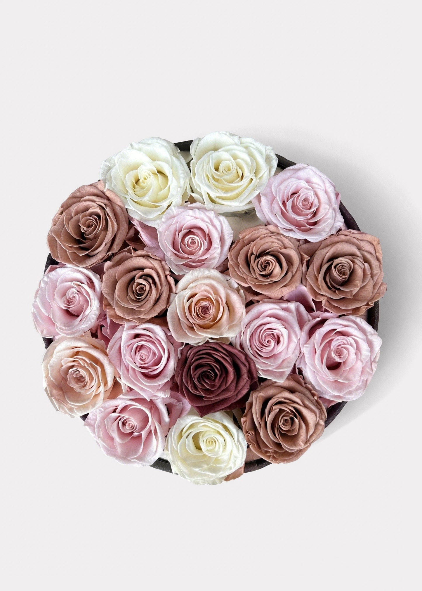 AfloralTM Preserved Rose Head Flower Gift Box - 18 Rose Heads
